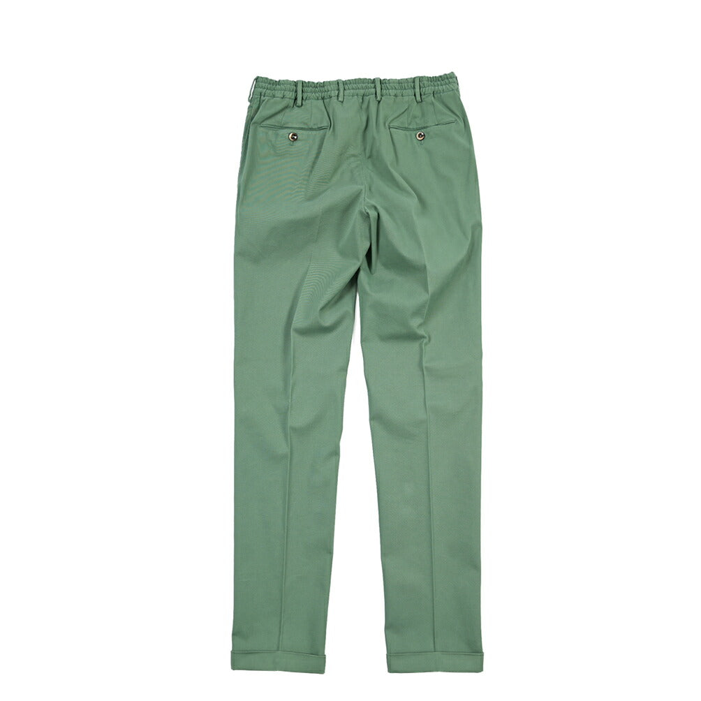 PT TORINO “SLIM FIT” モダール混コットン ドローコード付きパンツ