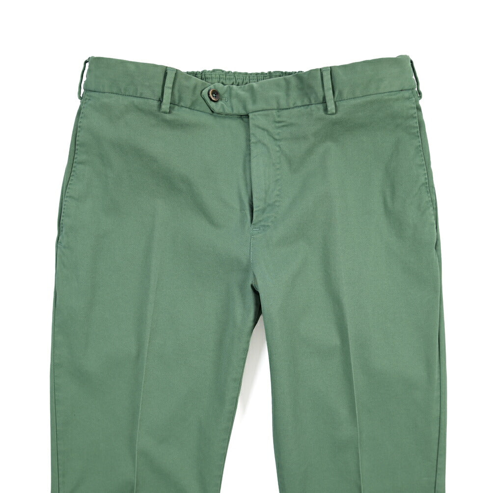 PT TORINO “SLIM FIT” モダール混コットン ドローコード付きパンツ