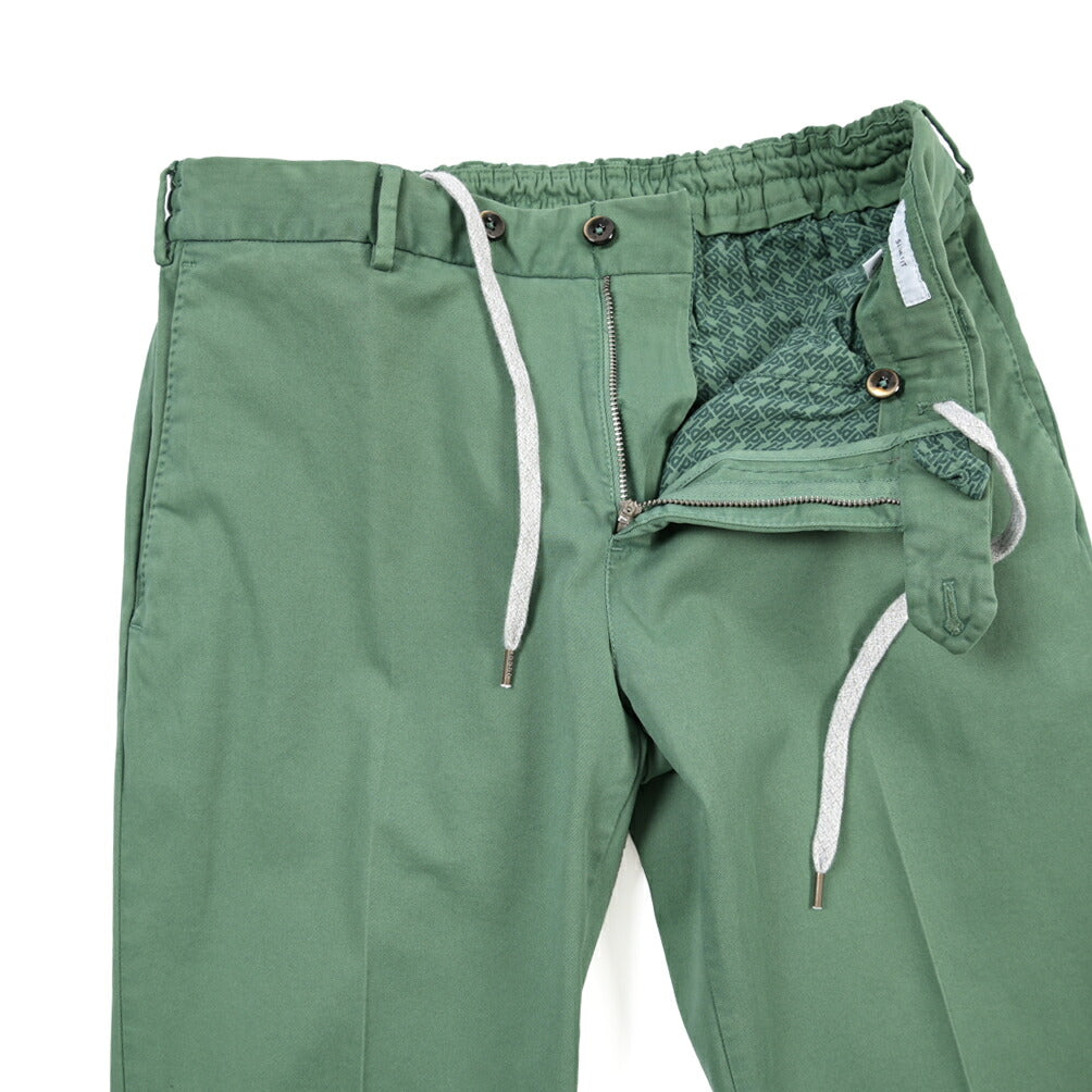 PT TORINO “SLIM FIT” モダール混コットン ドローコード付きパンツ
