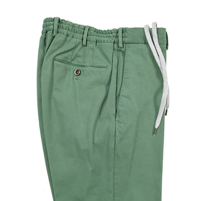 PT TORINO “SLIM FIT” モダール混コットン ドローコード付きパンツ