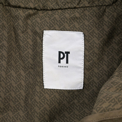 PT TORINO “SUPERSLIM FIT” モダール混コットン ノータックパンツ