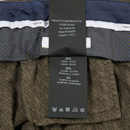 PT TORINO “SUPERSLIM FIT” モダール混コットン ノータックパンツ
