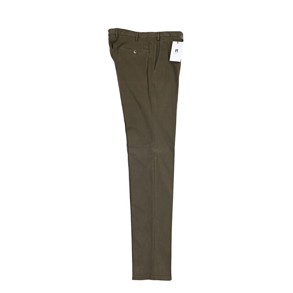 PT TORINO “SUPERSLIM FIT” モダール混コットン ノータックパンツ