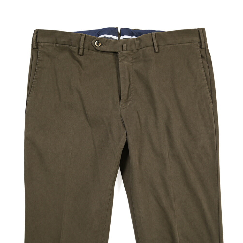 PT TORINO “SUPERSLIM FIT” モダール混コットン ノータックパンツ