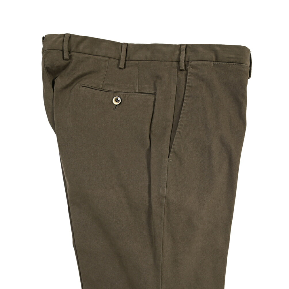 PT TORINO “SUPERSLIM FIT” モダール混コットン ノータックパンツ