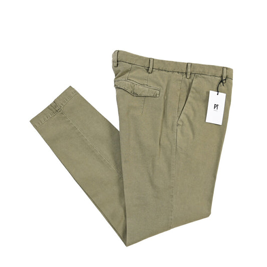 PT TORINO “MASTER FIT” リヨセル混コットン ノータックパンツ
