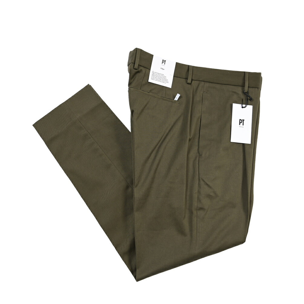PT TORINO Edge “UNDICI” ストレッチコットン ワンタックパンツ