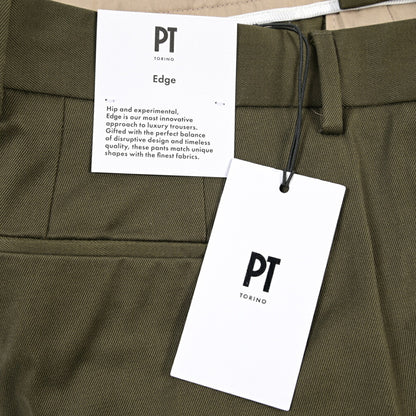 PT TORINO Edge “UNDICI” ストレッチコットン ワンタックパンツ