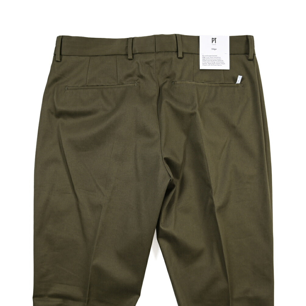 PT TORINO Edge “UNDICI” ストレッチコットン ワンタックパンツ