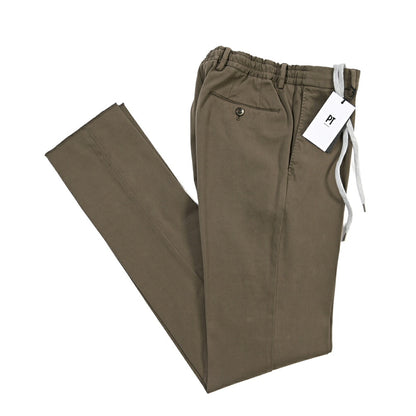 PT TORINO “SLIM FIT” カシミヤ混コットン ドローコード付きパンツ