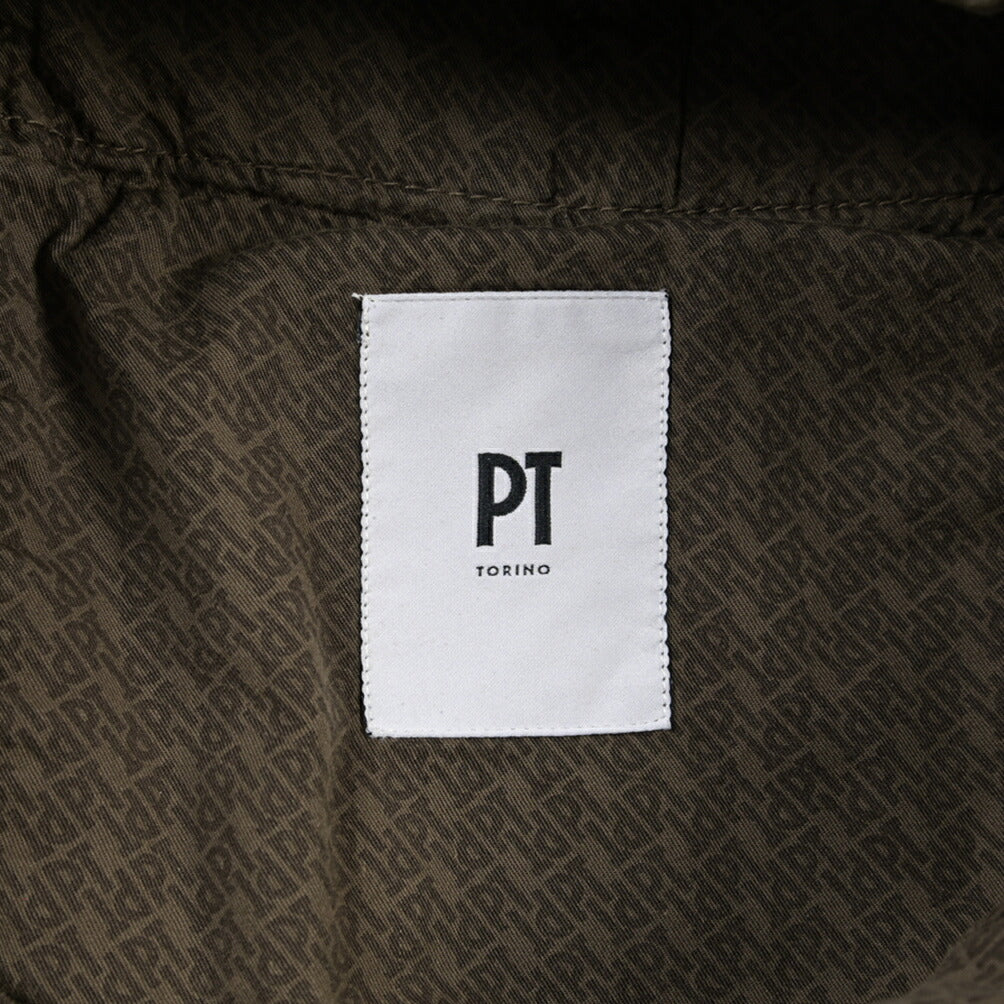 PT TORINO “SLIM FIT” カシミヤ混コットン ドローコード付きパンツ