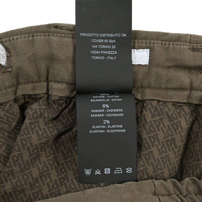 PT TORINO “SLIM FIT” カシミヤ混コットン ドローコード付きパンツ