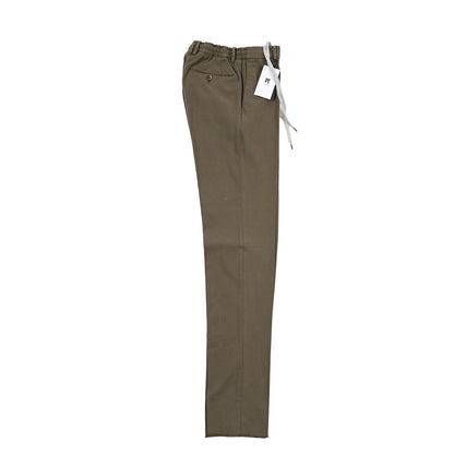 PT TORINO “SLIM FIT” カシミヤ混コットン ドローコード付きパンツ