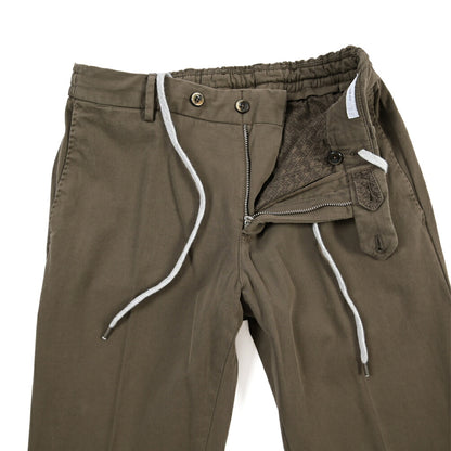 PT TORINO “SLIM FIT” カシミヤ混コットン ドローコード付きパンツ