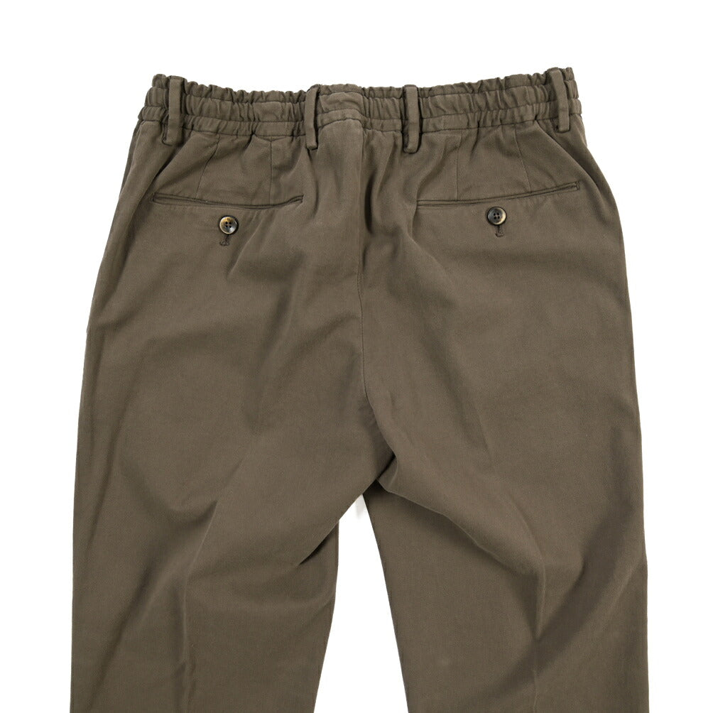 PT TORINO “SLIM FIT” カシミヤ混コットン ドローコード付きパンツ