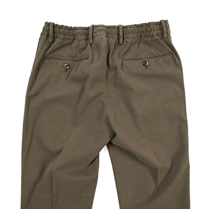 PT TORINO “SLIM FIT” カシミヤ混コットン ドローコード付きパンツ