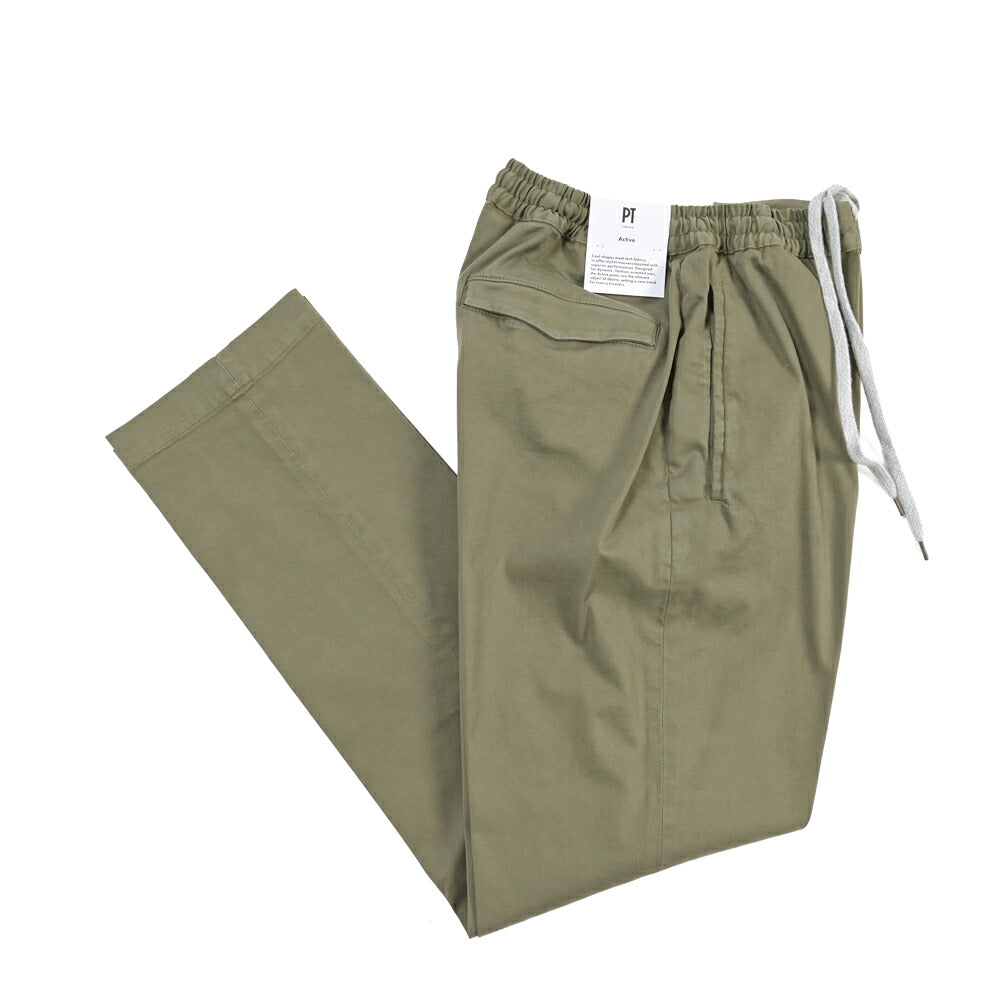 PT TORINO Active “OMEGA” ストレッチコットン ドローコード付きパンツ