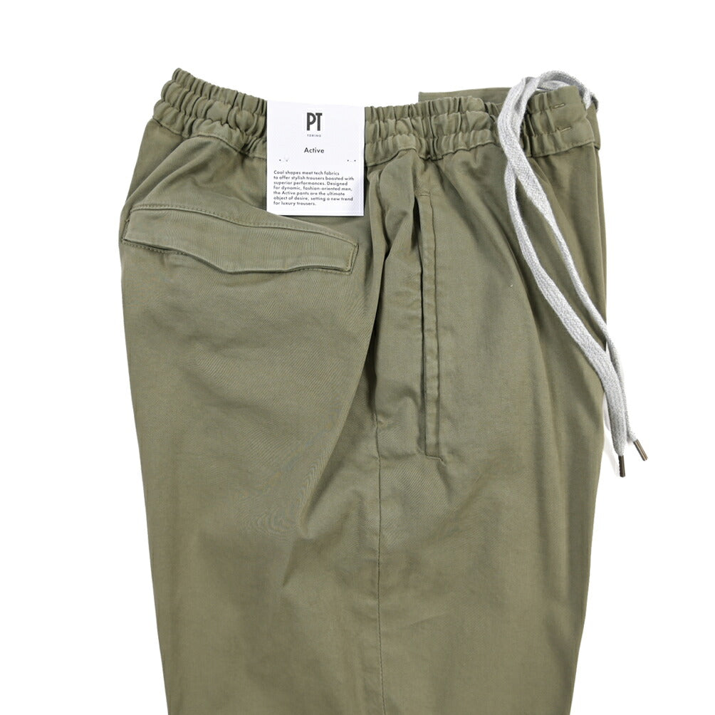 PT TORINO Active “OMEGA” ストレッチコットン ドローコード付きパンツ