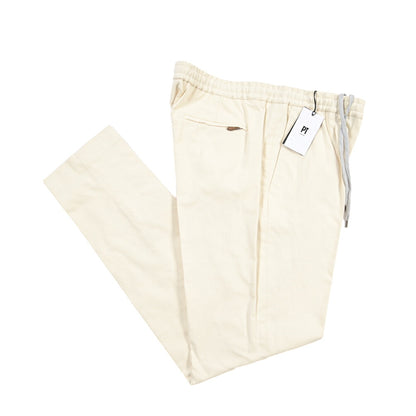 PT TORINO “SOFT FIT” ストレッチコットン ドローコード付ワンタックスラックス