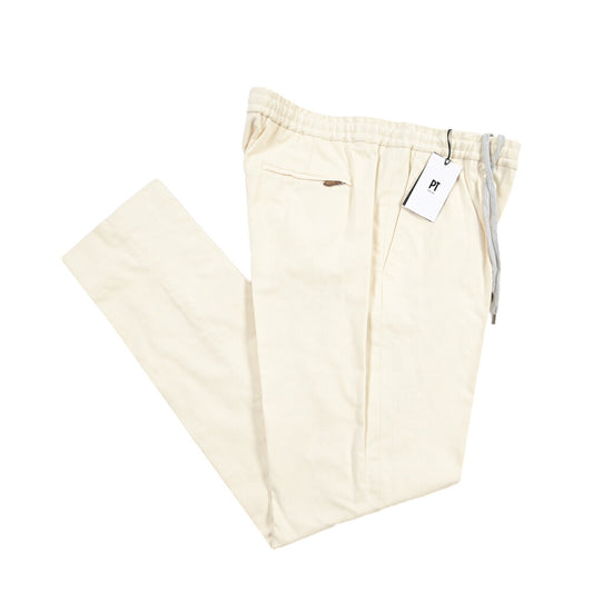 PT TORINO “SOFT FIT” ストレッチコットン ドローコード付ワンタックスラックス