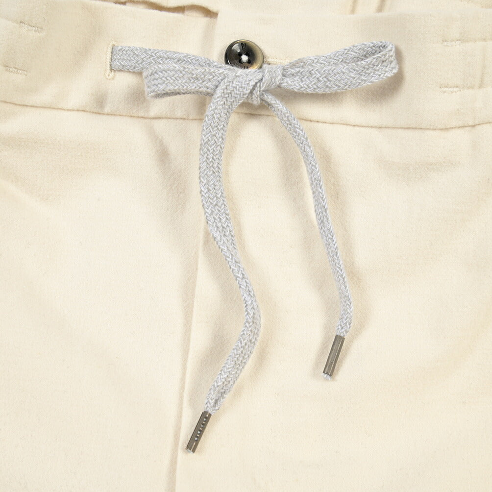 PT TORINO “SOFT FIT” ストレッチコットン ドローコード付ワンタックスラックス