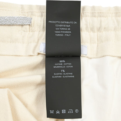 PT TORINO “SOFT FIT” ストレッチコットン ドローコード付ワンタックスラックス