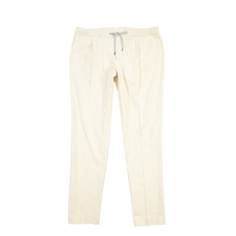 PT TORINO “SOFT FIT” ストレッチコットン ドローコード付ワンタックスラックス
