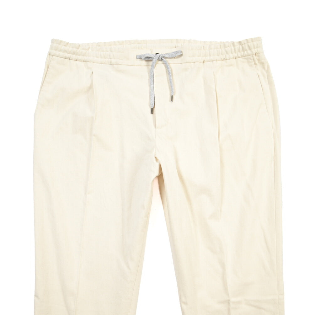 PT TORINO “SOFT FIT” ストレッチコットン ドローコード付ワンタックスラックス