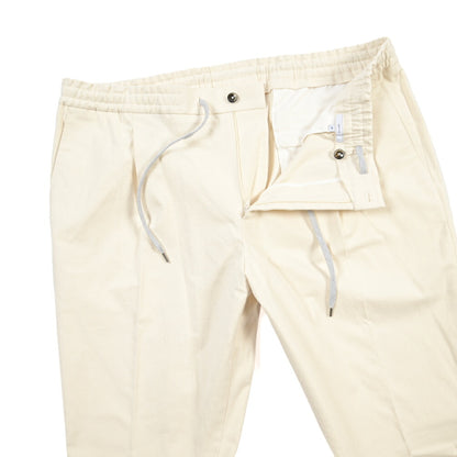 PT TORINO “SOFT FIT” ストレッチコットン ドローコード付ワンタックスラックス