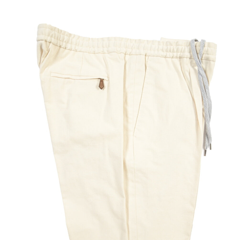 PT TORINO “SOFT FIT” ストレッチコットン ドローコード付ワンタックスラックス