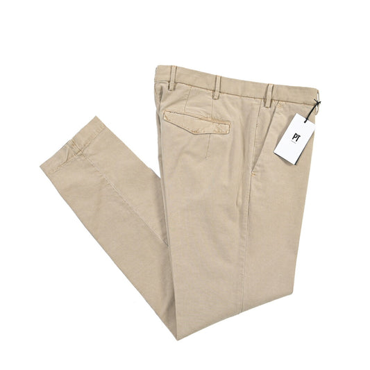 PT TORINO “MASTER FIT” リヨセル混コットン ノータックパンツ