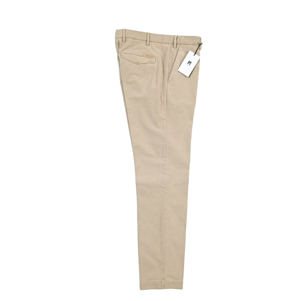 PT TORINO “MASTER FIT” リヨセル混コットン ノータックパンツ