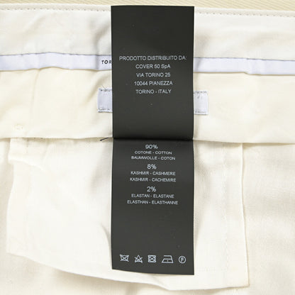 PT TORINO “SUPERSLIM FIT” カシミヤ混コットン ノータックパンツ