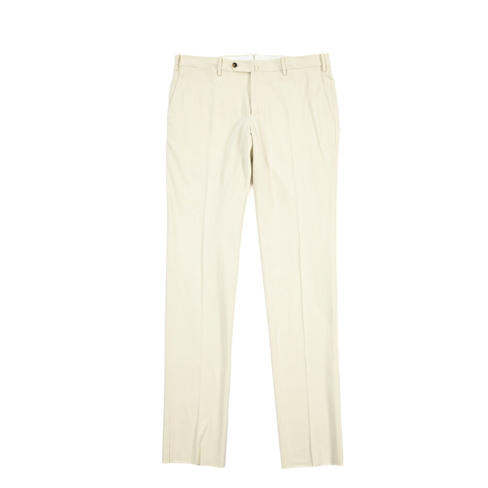 PT TORINO “SUPERSLIM FIT” カシミヤ混コットン ノータックパンツ