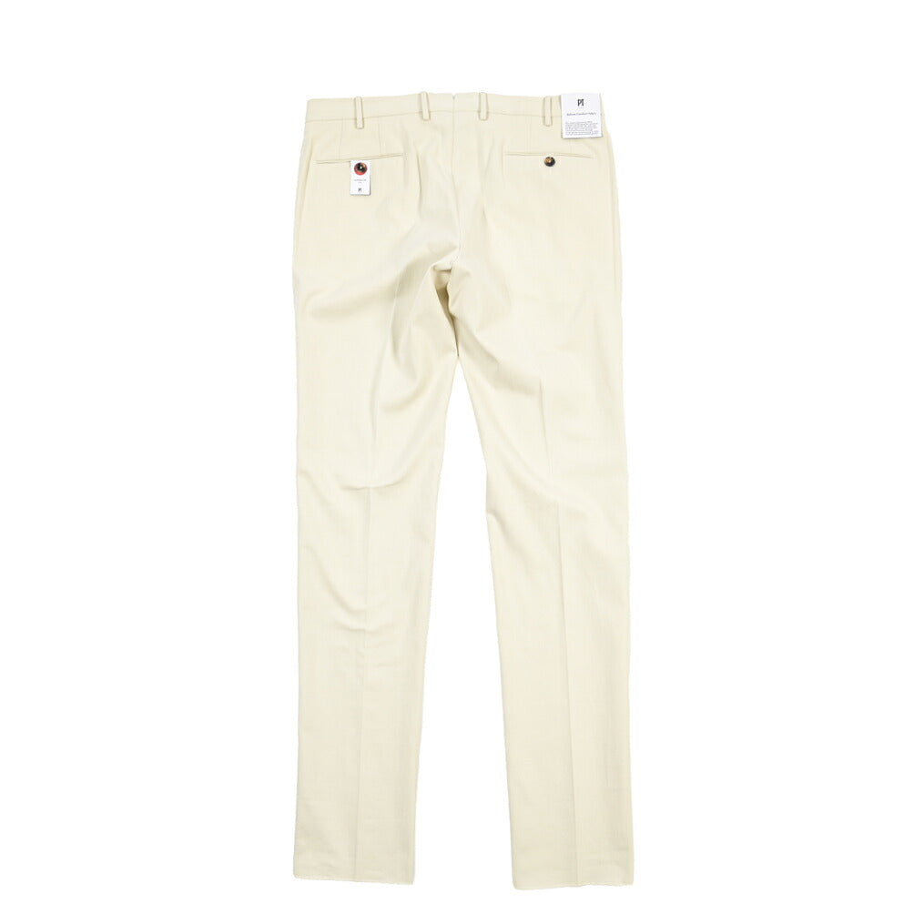 PT TORINO “SUPERSLIM FIT” カシミヤ混コットン ノータックパンツ
