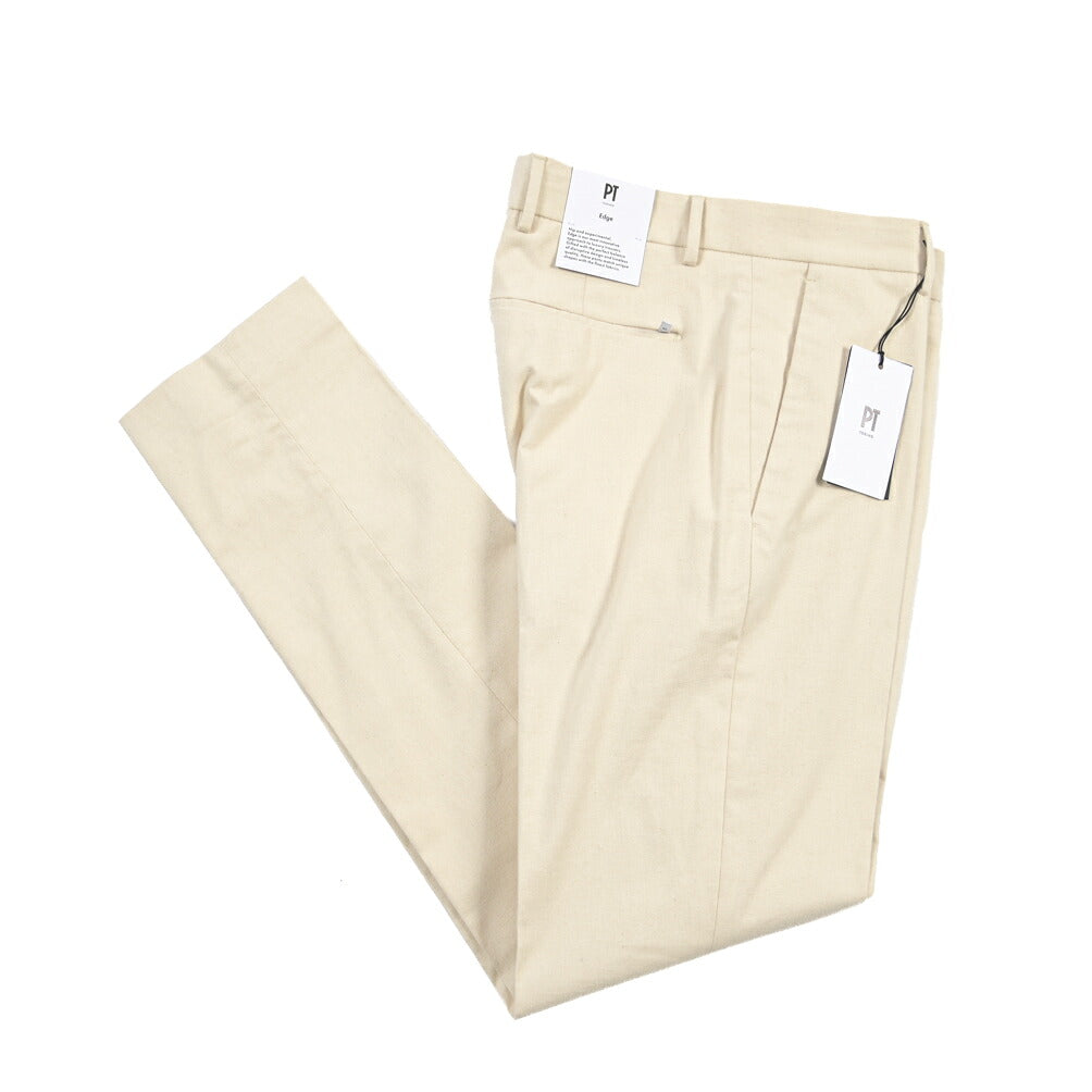 PT TORINO Edge “SOFT FIT” ストレッチコットン ノータックチノパンツ
