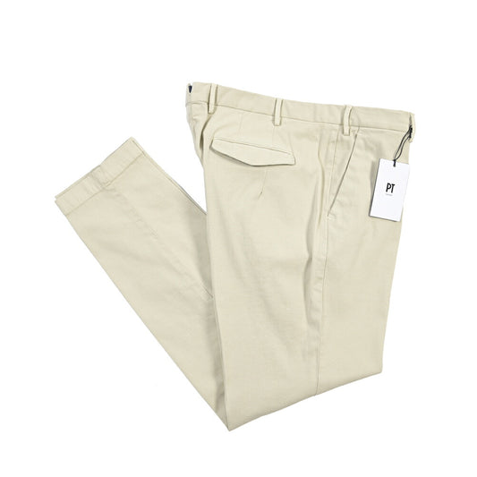 PT TORINO “MASTER FIT” ストレッチコットン ノータックチノパンツ