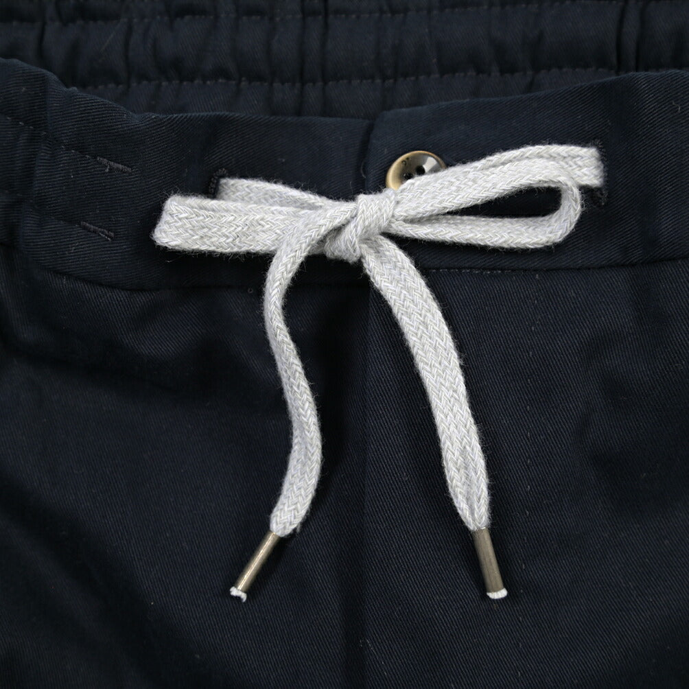 PT TORINO “SOFT FIT” カシミヤ混コットン ドローコード付きワンタックパンツ