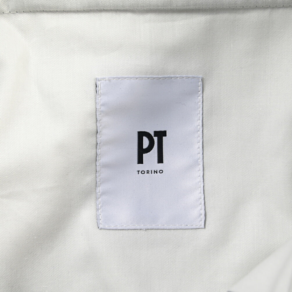 PT TORINO “SOFT FIT” カシミヤ混コットン ドローコード付きワンタックパンツ