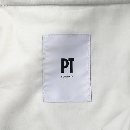 PT TORINO “SOFT FIT” カシミヤ混コットン ドローコード付きワンタックパンツ