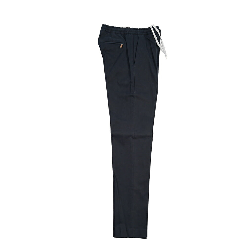 PT TORINO “SOFT FIT” カシミヤ混コットン ドローコード付きワンタックパンツ