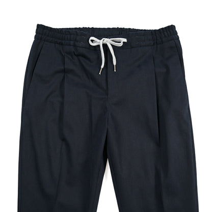 PT TORINO “SOFT FIT” カシミヤ混コットン ドローコード付きワンタックパンツ
