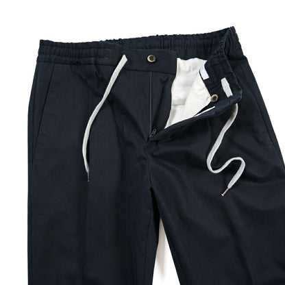 PT TORINO “SOFT FIT” カシミヤ混コットン ドローコード付きワンタックパンツ