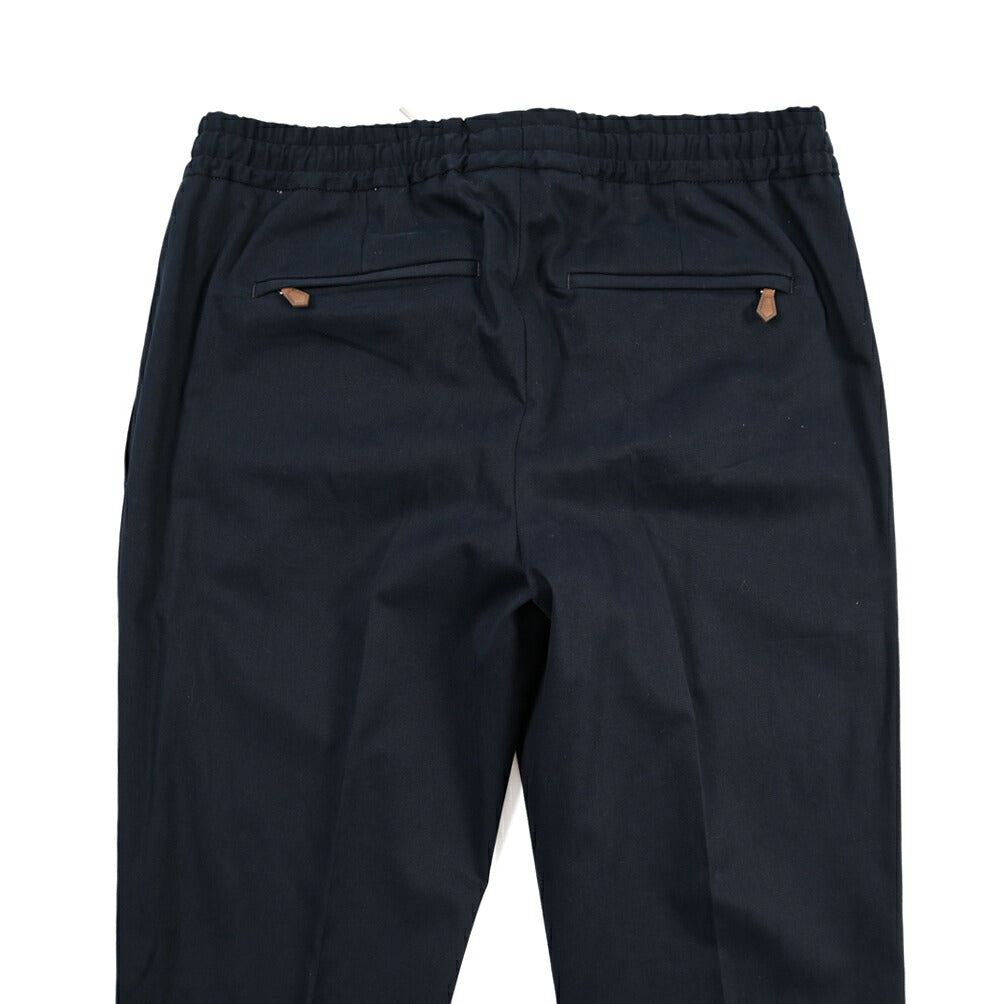 PT TORINO “SOFT FIT” カシミヤ混コットン ドローコード付きワンタックパンツ