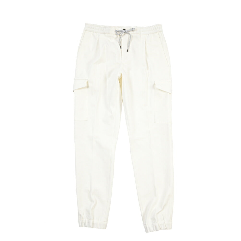 PT TORINO “SOFT FIT” ビスコース混 ドローコード付ワンタックカーゴパンツ
