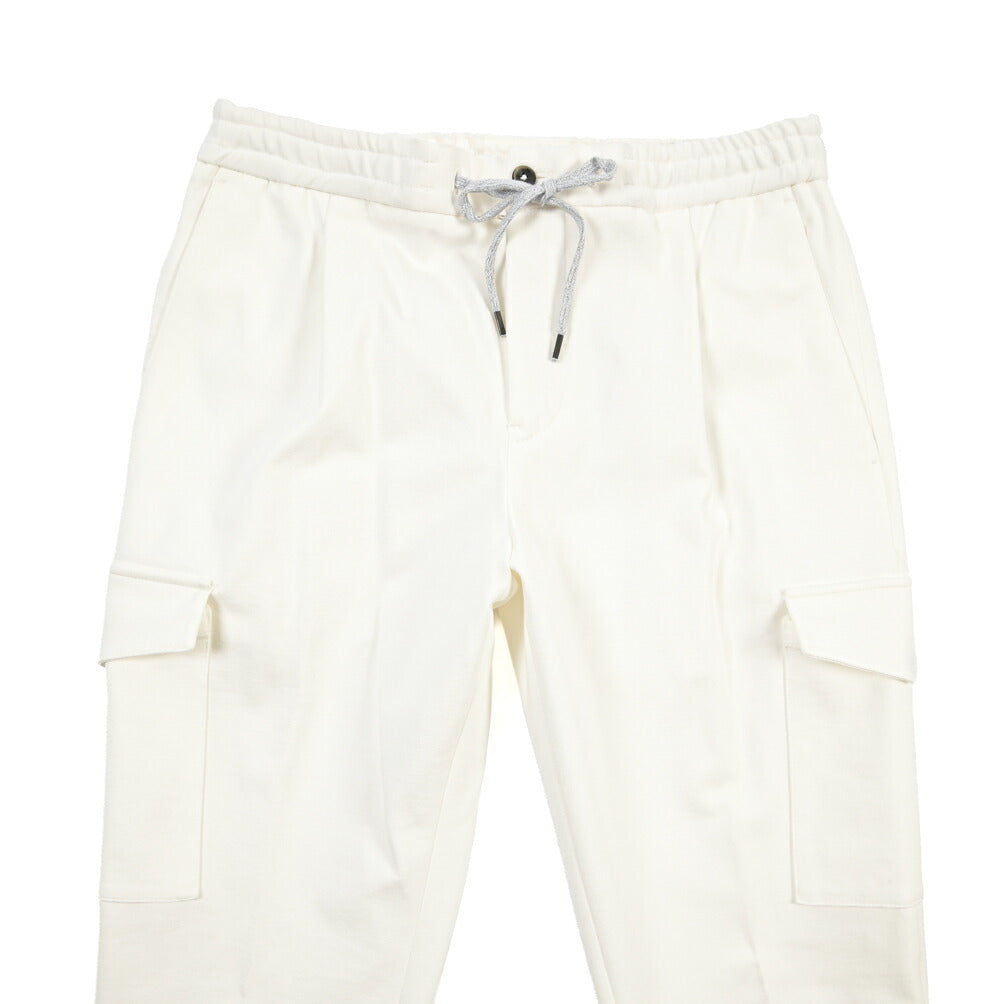 PT TORINO “SOFT FIT” ビスコース混 ドローコード付ワンタックカーゴパンツ
