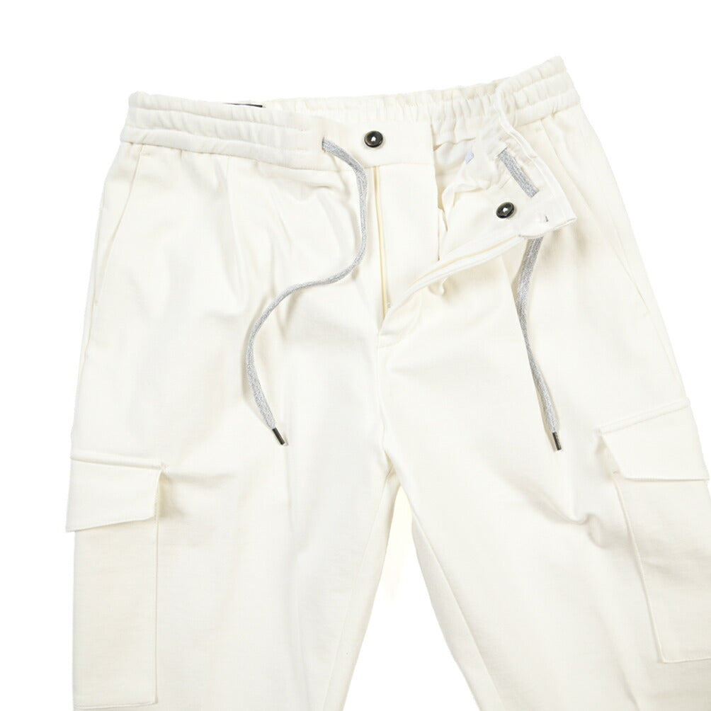 PT TORINO “SOFT FIT” ビスコース混 ドローコード付ワンタックカーゴパンツ
