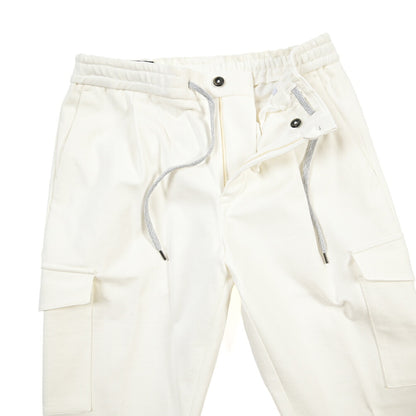 PT TORINO “SOFT FIT” ビスコース混 ドローコード付ワンタックカーゴパンツ