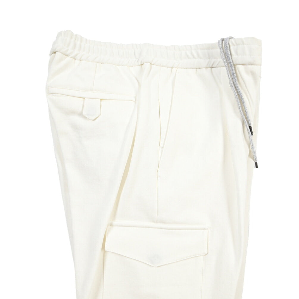 PT TORINO “SOFT FIT” ビスコース混 ドローコード付ワンタックカーゴパンツ