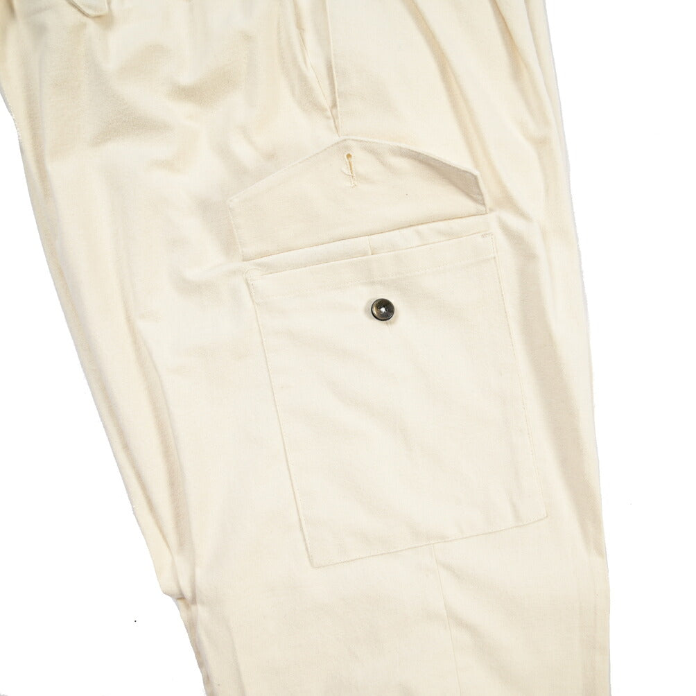 PT TORINO “SOFT FIT” ストレッチコットン ドローコード付ワンタックカーゴパンツ